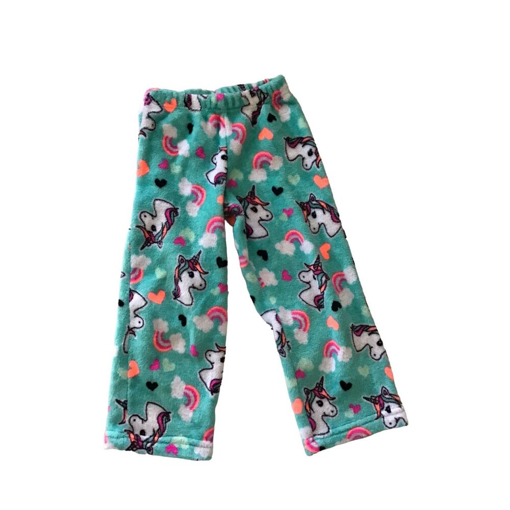Fuzzy Flannel Unicorn Pajama Pants Size 4-5 XS